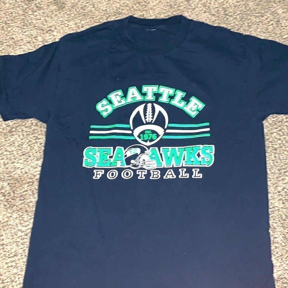 Seattle Seahawks - Sherman 25 - navy Blue T Shirt - L